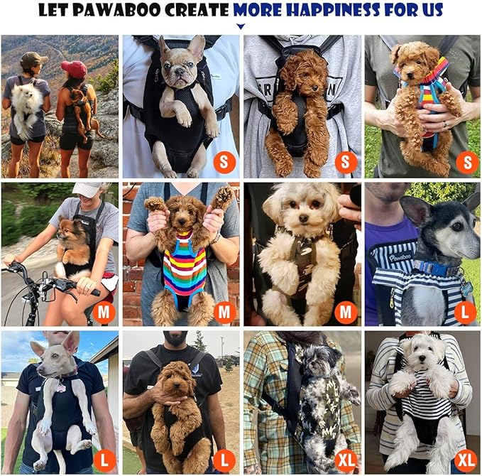 Pawaboo Pet Carrier Backpack, Adjustable Pet Front Cat Dog Carrier Backpack - Image 3