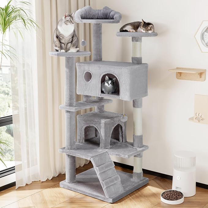 54 Inches Cat Tree Tower Condo Furniture, Cat Tower - Image 2