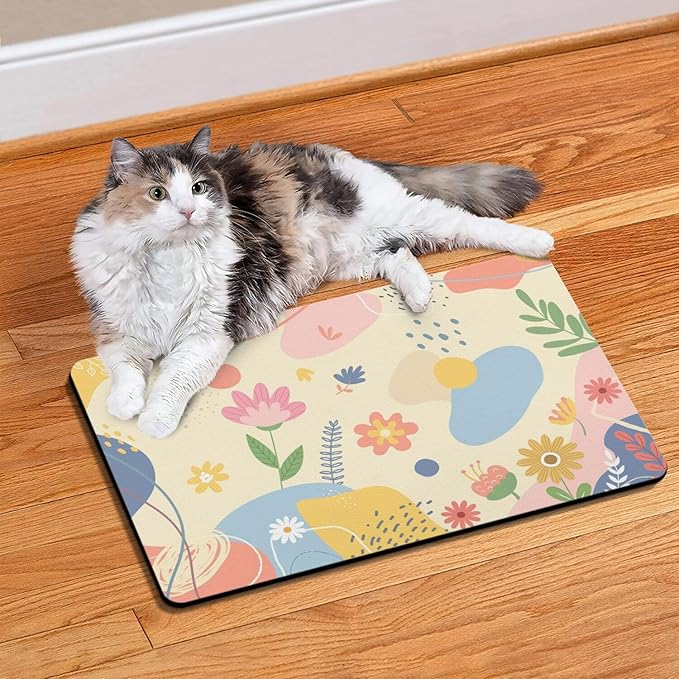 Pet Feeding Mat for Floors Waterproof Dog Mat for Food and Water Absorbent - Image 8