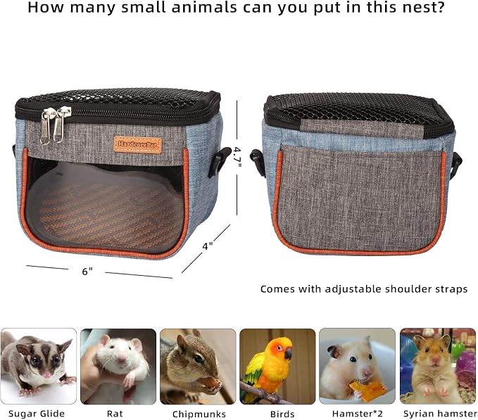 Sugar Glider Carrier Bag, Transparent Breathable Travel Bag - Image 3