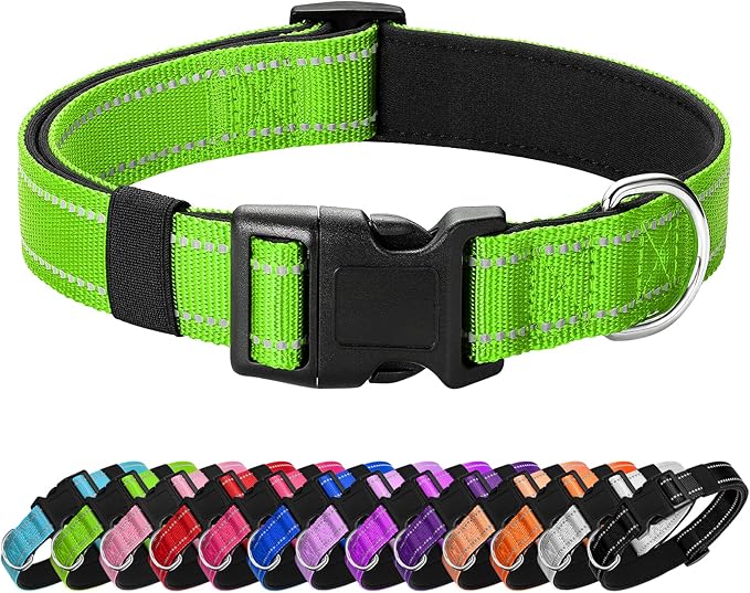 Reflective Dog Collar Padded by Penseepet