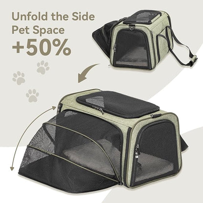Petsfit Expandable Rabbit Carrier Small Cat Carrier Airline Approved - Image 4