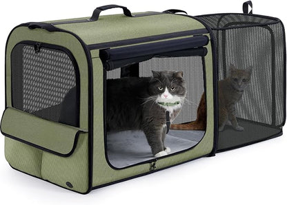Pecute Dog Car Carrier Stable and Light Weight, Expandable Extra Space Dog by pecute