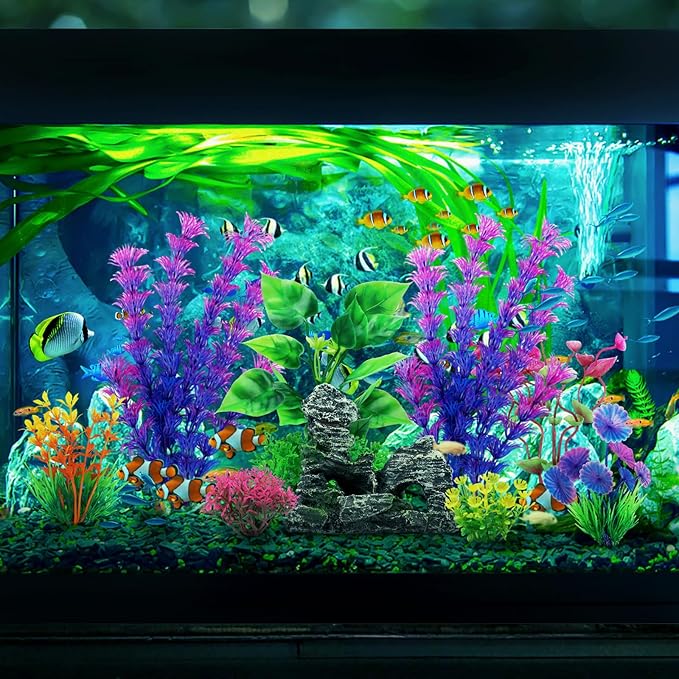 Fish Tank Accessories Aquarium Decorations Plants, Aquarium Decor Plastic Plants - Image 6