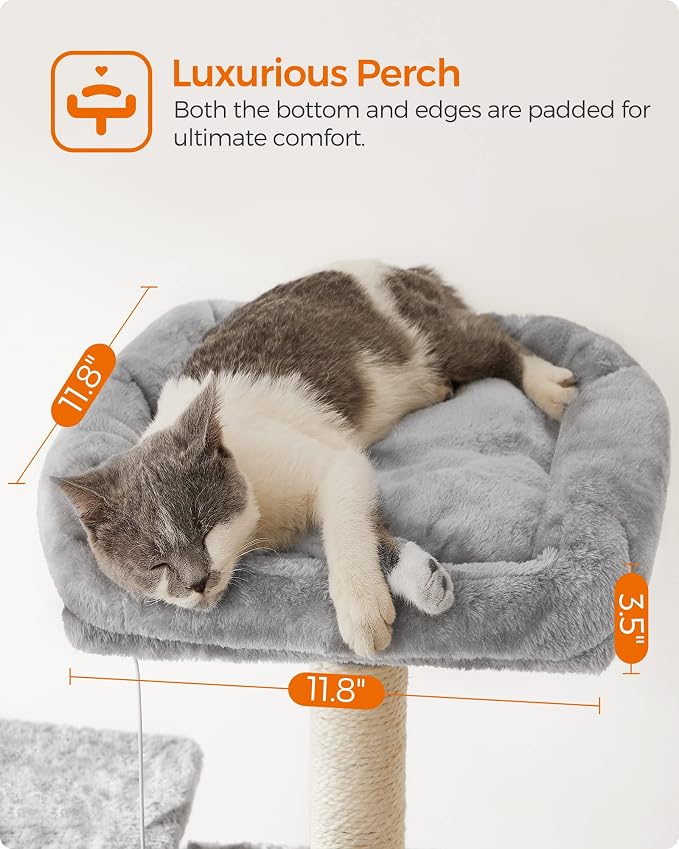 FEANDREA Cat Tree, Large Cat Tower, 64.6 Inches, Cat Activity Center - Image 4