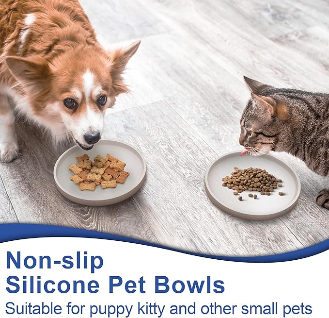 Arespark Pet Silicone Food Mat, Round Eating Tray - Image 2