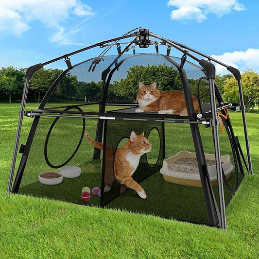 Extra Large Catio Outdoor Cat Enclosure Rywell 2-Tier Cat Tent by Rywell