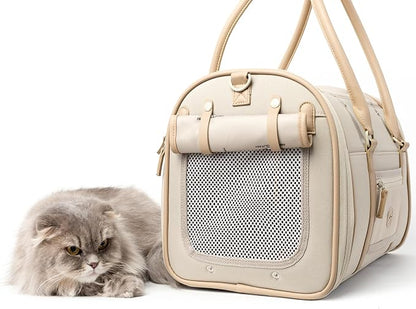 Soft-Sided Pet Carrier for Cats and Small Dogs – Stylish, Airline-Approved - Image 4
