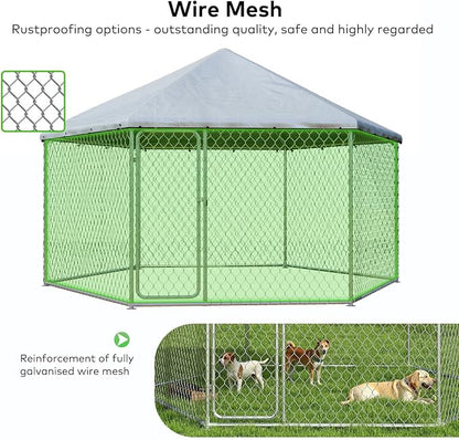 9.1x9.1 FT Outdoor Dog Kennel Heavy Duty Dog Enclosure - Image 2