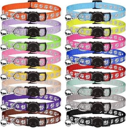 16 PCS Breakaway Cat Collars by QDYU