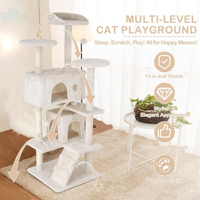 Heavy Duty Cat Tree Tower, Cat Condo, Hanging Ball - Image 3