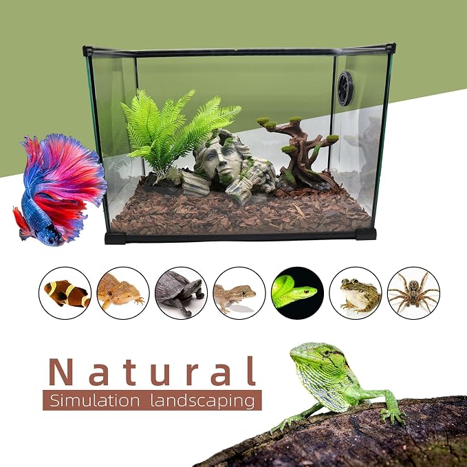 Reptile Cave Hideout Tank Accessories Decorations, Aquarium Hideaway Cave Fish - Image 7