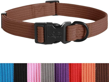 lynxking Dog Collar Soft Padded Breathable Cotton Solid Color Strong Adjustable by Lynxking