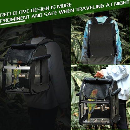 SUERTREE Bird Carrier Bag with Indestructible Stainless Steel Mesh, Bird Travel - Image 4
