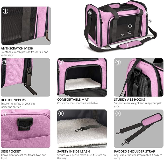 Henkelion Large Cat Carriers Dog Carrier Pet Carrier - Image 3