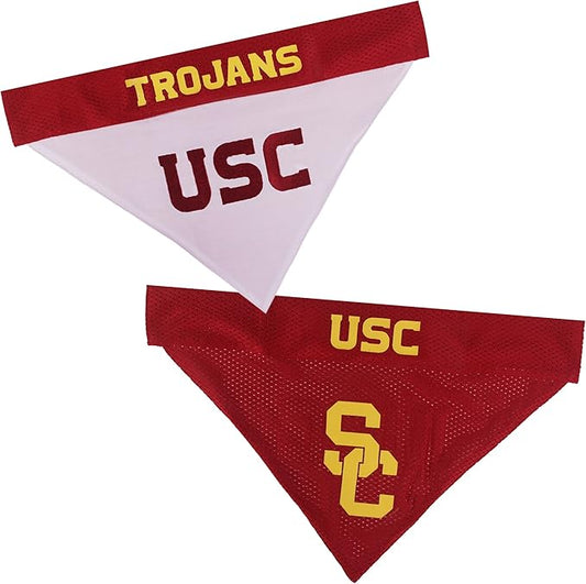 Pets First Collegiate Pet Accessories, Reversible Bandana, USC Trojans Size by PETSFIRST