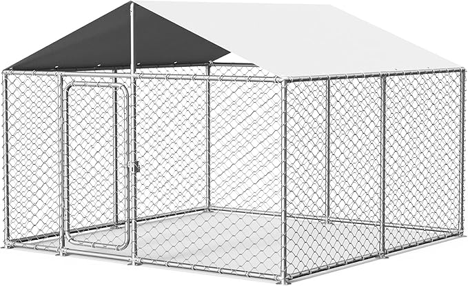 7.8'x7.8' Large Outdoor Dog Kennel, Heavy Duty Dog Enclosure by docagt