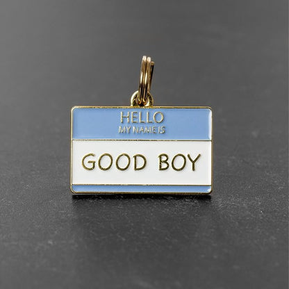 Two Tails Pet Company Personalized 'Good Boy' Pet ID Tag & Collar Charm - Image 3