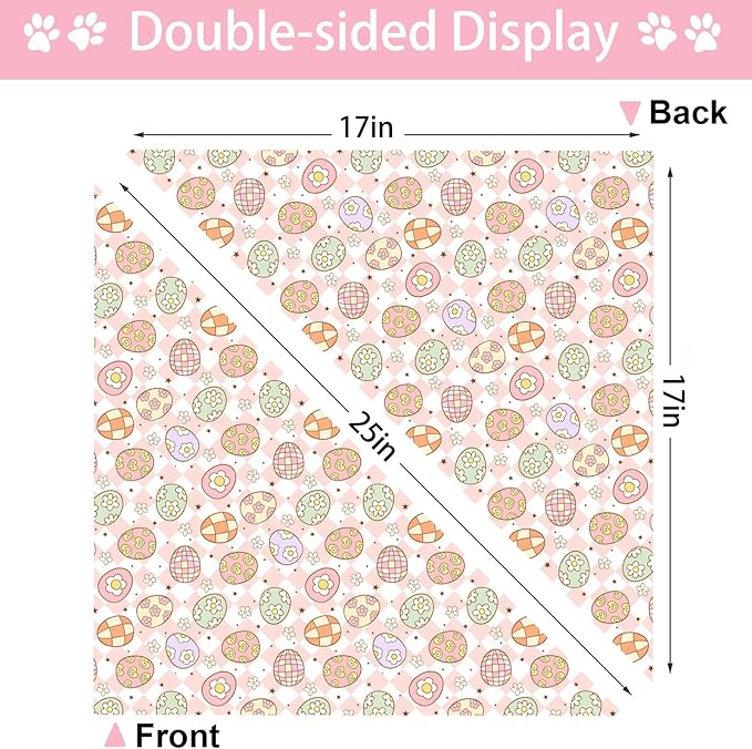 Easter Dog Bandana, 2 Pack Adjustable Holiday Party Pets Rabbit Easter Egg - Image 7