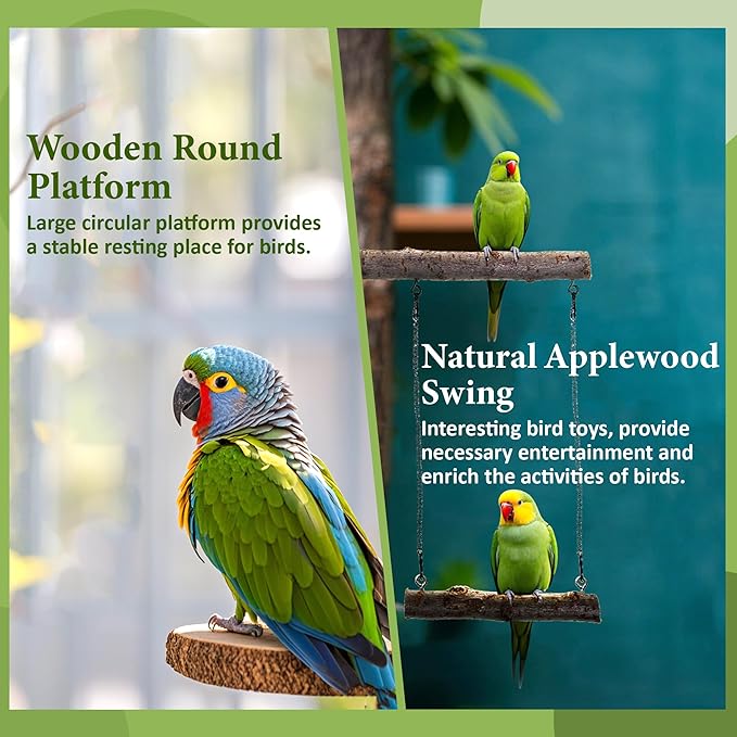 8pcs Natural Bird Perches for Cage, 5.9“ Small Wood Bird Perch for - Image 4
