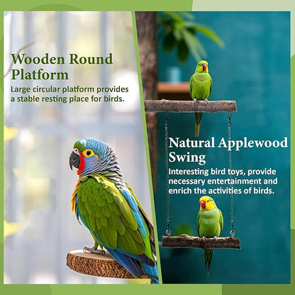 8pcs Natural Bird Perches for Cage, 5.9“ Small Wood Bird Perch for - Image 4