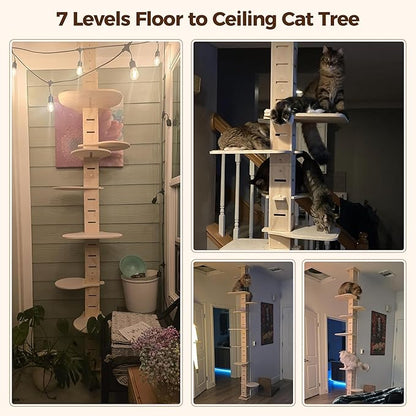 COZIWOW Floor to Ceiling Cat Tree Tower - Image 2