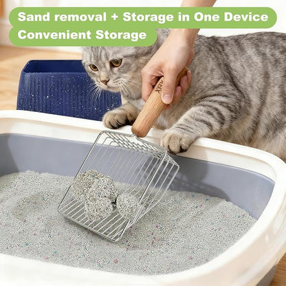 XBX Cat Litter Scoop with Holder, Sturdy Stainless Steel Litter Scooper - Image 7