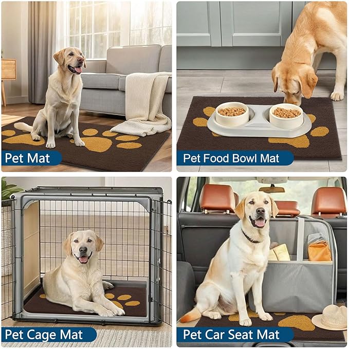 Buganda Dog Door Mat for Muddy Paws, Absorbent Dirt Trapper Washable Indoor - Image 9