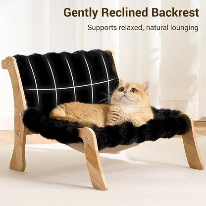 Solid Wood Cat Couch Bed for Indoor Cats, Modern Cat Sofa - Image 4
