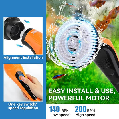hygger IPX8 Electric Aquarium Cleaning Brushes, Rechargeable Cleaner Tools Kit - Image 5