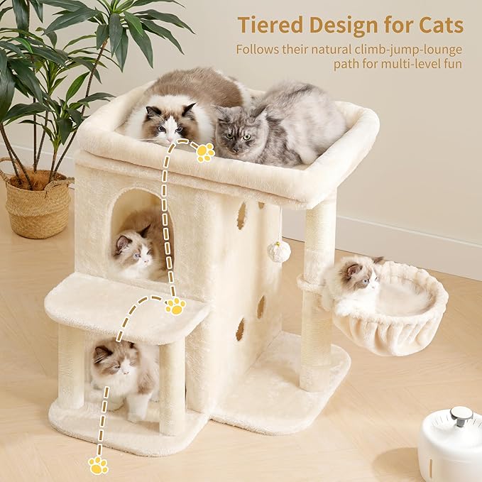 Heybly Cat Tree, 25.6-inch Cat Tower - Image 5
