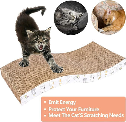 PatiencET Cardboard Cat Scratcher Pads, Catnip Included, - Image 3