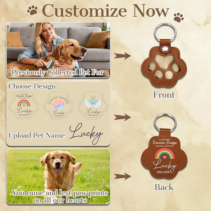 Eunigem Personalized Pet Hair Keychain - Image 2