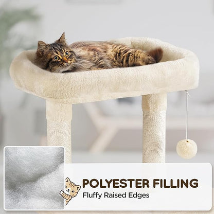 Yaheetech 54in Sturdy Cat Tree for Large Cats, Hammock & Top Perch, Indoor Pet - Image 4