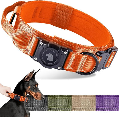 2026 Upgrade Waterproof AirTag Dog Collar, Military Tactical Dog Collar by ODOKELE