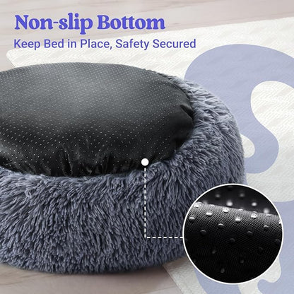 rabbitgoo Dog Bed for Small, 24 inches Machine Washable, Fluffy Donut Pet Bed - Image 7