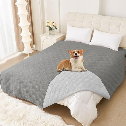 hyha Waterproof Dog Blanket, Reversible Pet Bed Blanket, Soft Sofa Couch Cover by hyha
