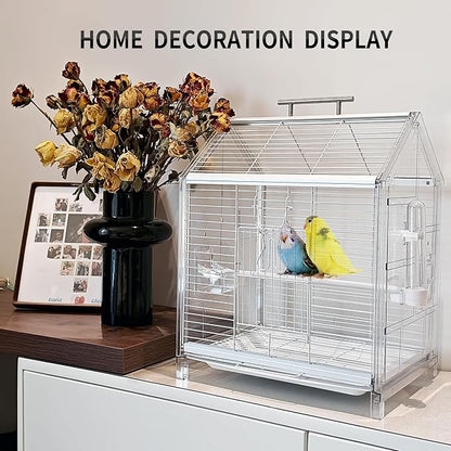 20.5 inch Small Bird Cage, Parrot Cage, Portable Bird Carrier, Travel Carrier - Image 5