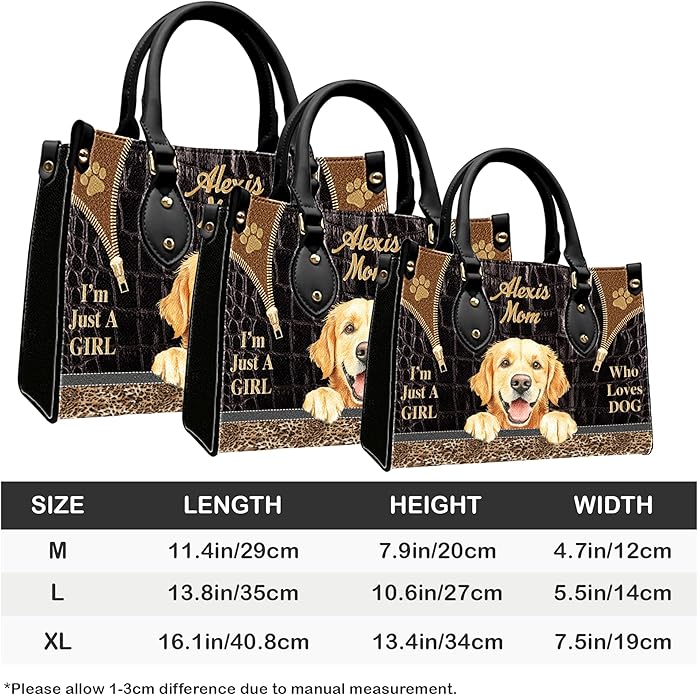 Personalized Pet Mom Leather Handbag – Custom Name Dog Cat Photo Purse - Image 9