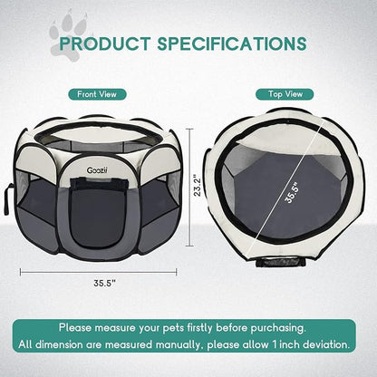 Pet Cat Playpen for Indoor Cats Enclosed, Puppy Dog Play Pen for Outdoor Travel - Image 8