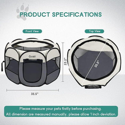 Pet Cat Playpen for Indoor Cats Enclosed, Puppy Dog Play Pen for Outdoor Travel - Image 8