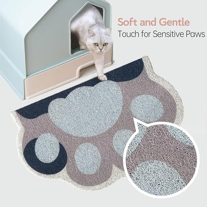 Cute Cat Litter Mat 24”x16”, Litter Box Mat, Litter Trapping Mat, Soft on Kitty - Image 6