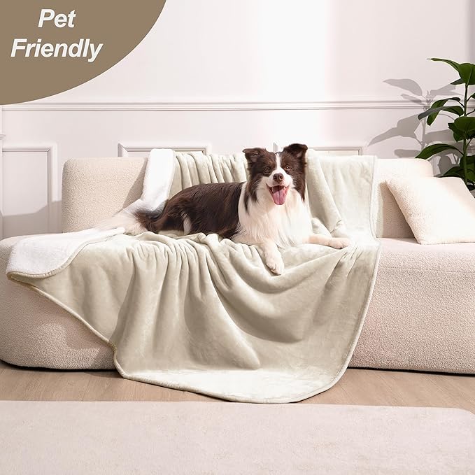 gogobunny Waterproof Bed Blanket, Reversible Sherpa Fleece Throw Blanket - Image 5