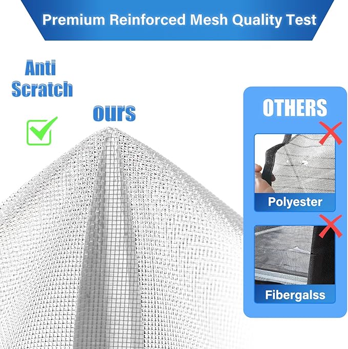 Magnetic Screen Door Upgraded PET Mesh Stronger Than Fiberglass and Polyester - Image 4