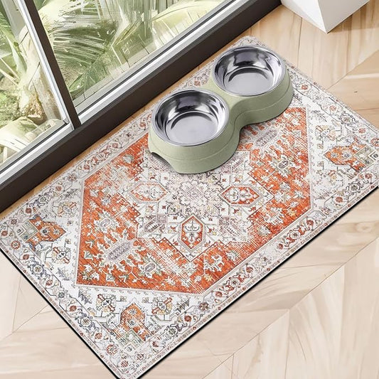 Eco-Friendly Boho Pet Feeding Mats by Cuslnox