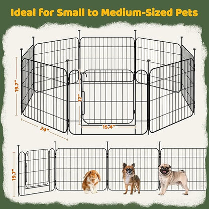 Yaheetech Expandable Dog Playpen, 8 Panel 20 inch Puppy Playpen - Image 5
