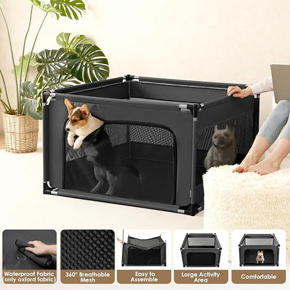 EHEYCIGA 42x42x26 Inches Puppy Playpen Without Top Cover - Image 2
