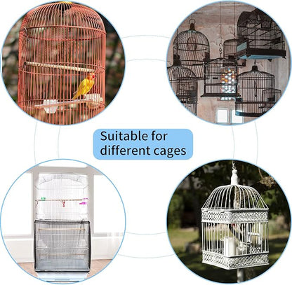 Daoeny Universal Bird Cage Cover, Adjustable Parrot Nylon Airy Soft Mesh Net - Image 5