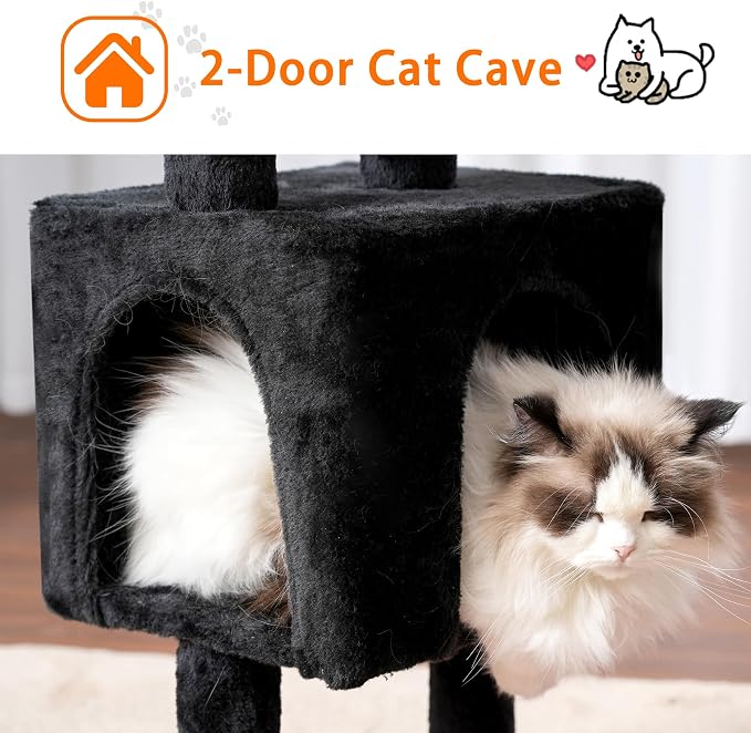 Heybly Cat Tree, 39.4 Inches Gothic Tower Condo - Image 6