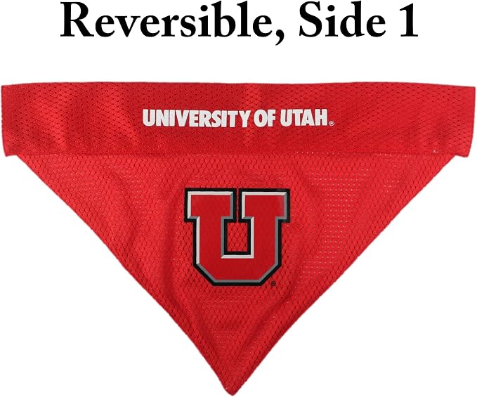 Pets First Collegiate Pet Accessories, Reversible Bandana, Utah Utes, - Image 3